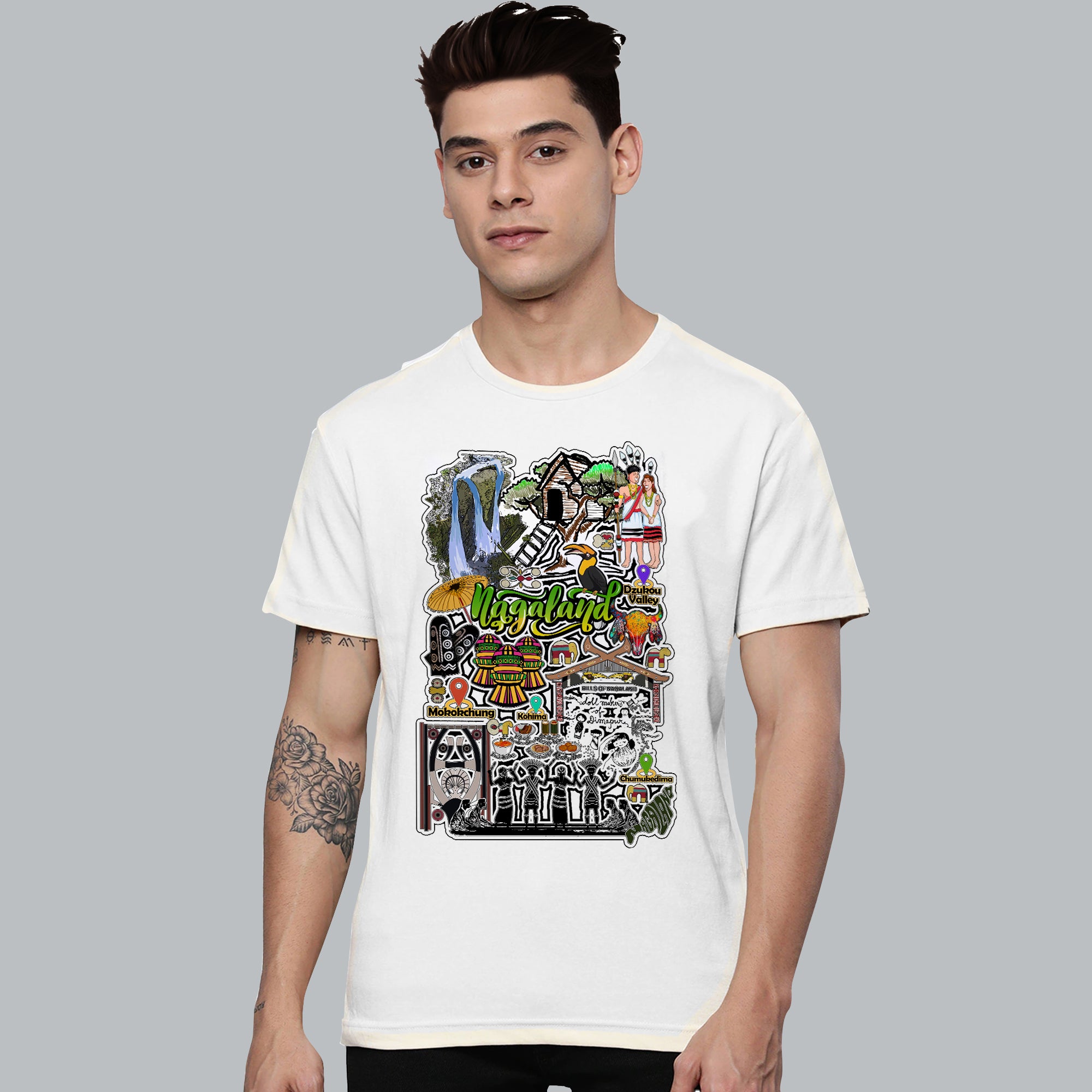 Nagaland Travel Doodle T-Shirt – WTFUNK